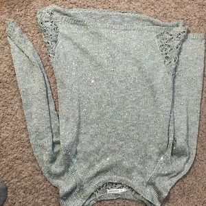Plus size sweater with sequins